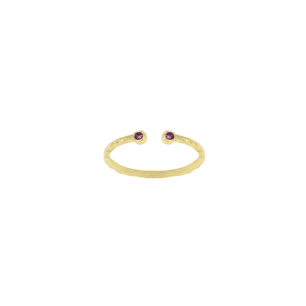 February Birthstone Stacking ring by Katie Dean Jewelry, made in America, perfect for the dainty minimal jewelry lovers