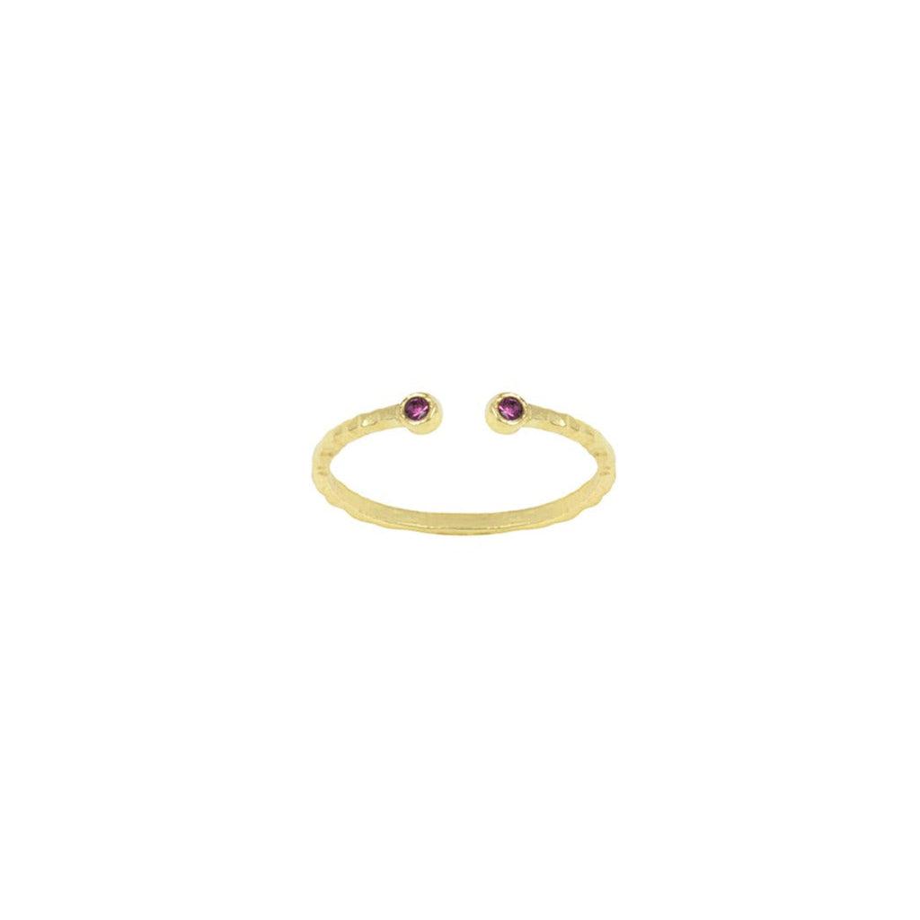 February Birthstone Stacking ring by Katie Dean Jewelry, made in America, perfect for the dainty minimal jewelry lovers