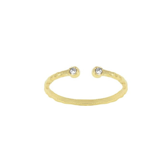April Birthstone Stacking ring by Katie Dean Jewelry, made in America, perfect for the dainty minimal jewelry lovers