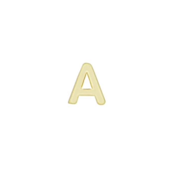 Nothing says chic like a personalized initial earring. Purchase multiple so you can mix and match - sold as singles, if you'd like a pair, order two!  Handmade in America. Solid 14k Yellow Gold.