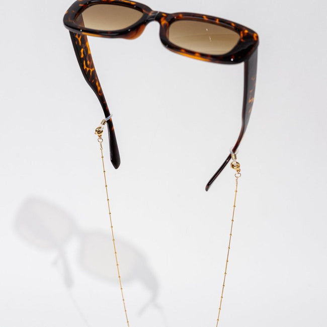 Gold Beaded Eyewear Chain by Katie Dean Jewelry