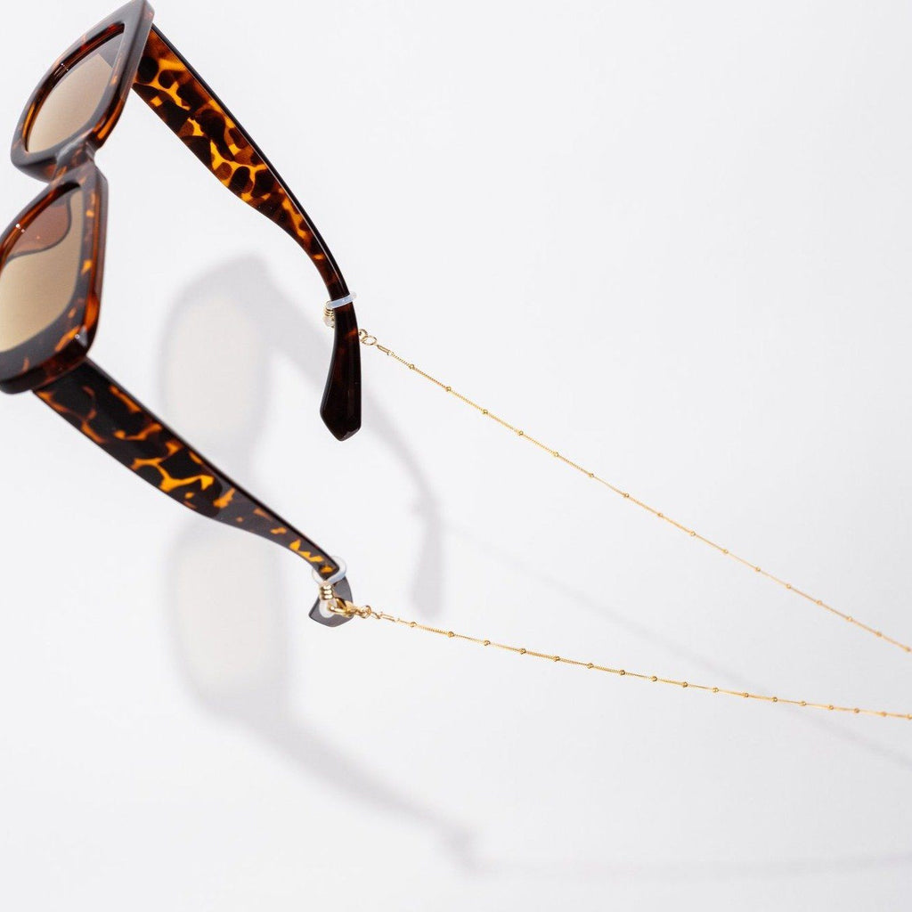 Gold Beaded Eyewear Chain by Katie Dean Jewelry