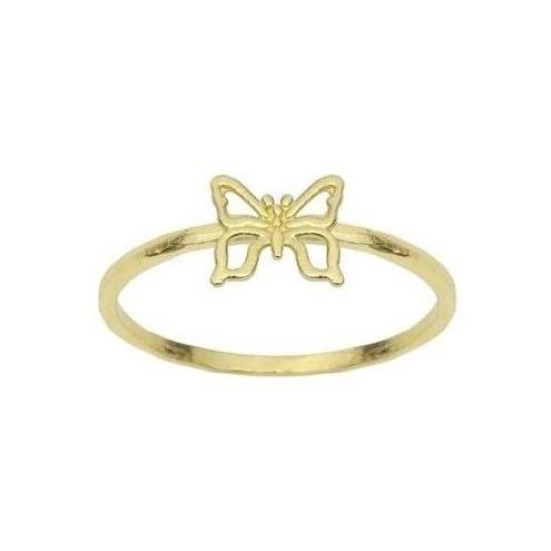 2022 New Vintage Insect Design Jewelry Stainless Steel 18K Gold Plated  Adjustable Butterfly Rings For Women Resizable Ring