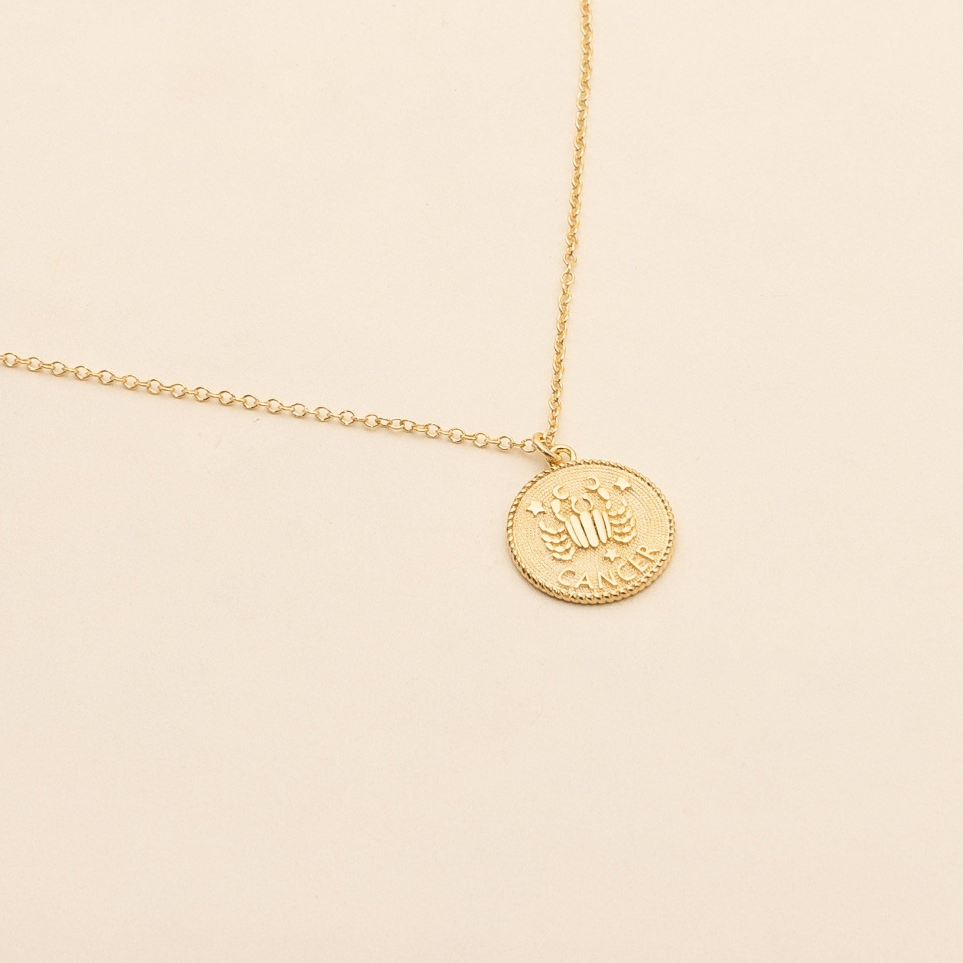 Cancer Zodiac Necklace_June 21-July 22_Katie Dean Jewelry_horoscope sign_Zodiac Collection, dainty handmade necklaces by Katie Dean Jewelry
