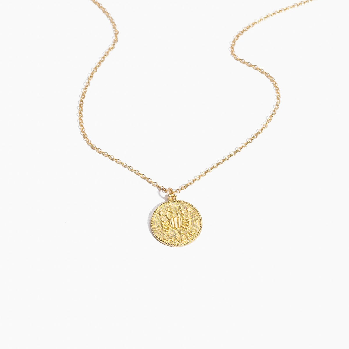Astro | Gold-Tone Cancer Zodiac Sign Necklace | In stock! | Lucleon