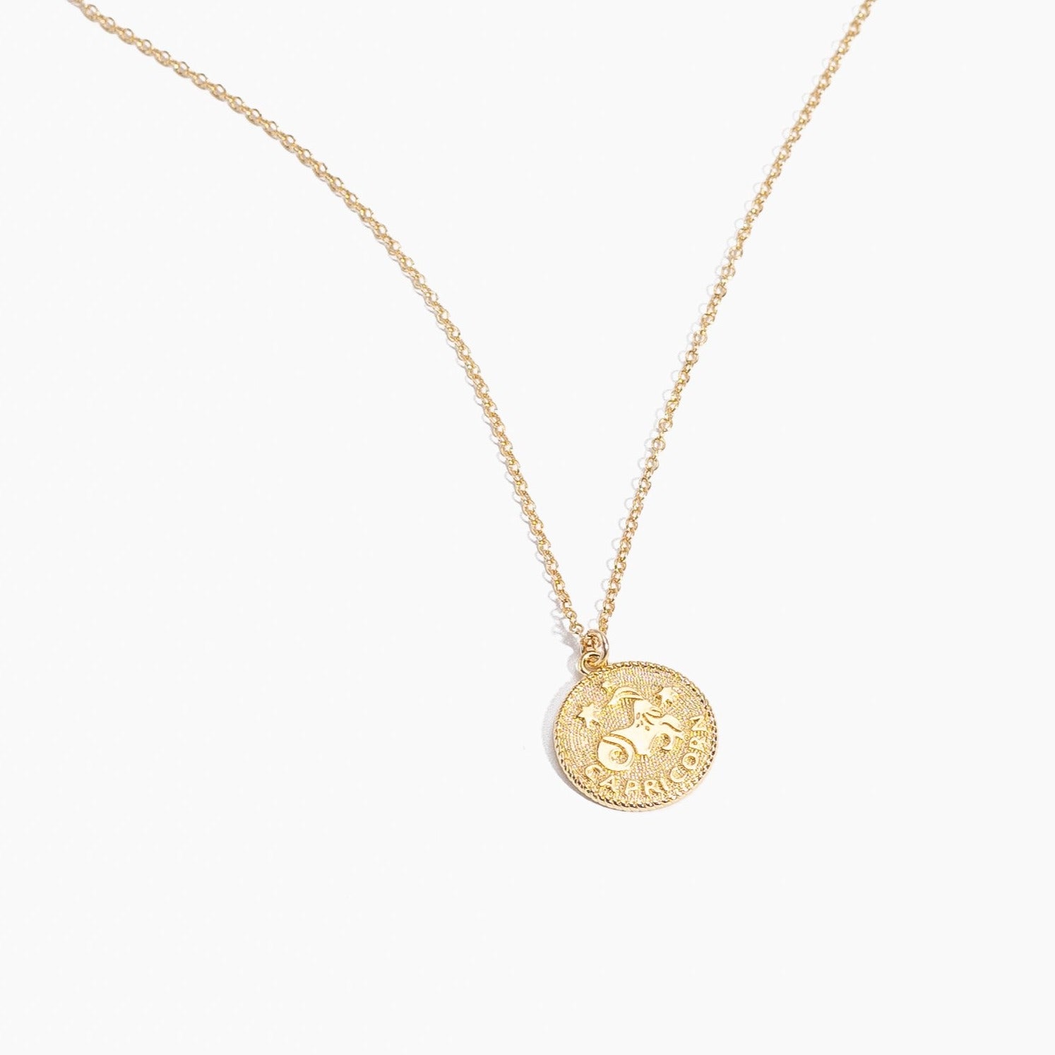 Capricorn Zodiac Necklace_dainty minimal layering necklace_Katie Dean Jewelry Dainty handmade necklace