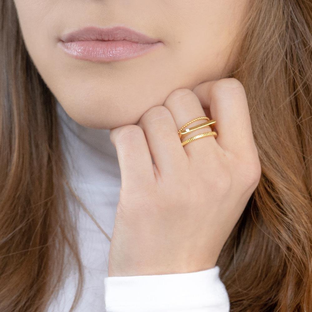 The gold Classic Stack is a beautiful ring set that you can wear to work, on date night or while working from home.