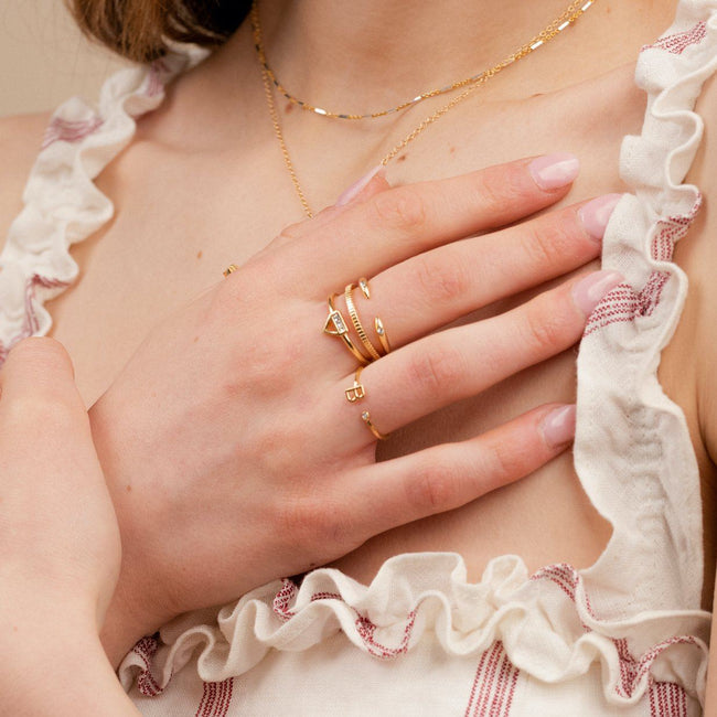 Essential Ring Stack handmade in America, Katie Dean Jewelry