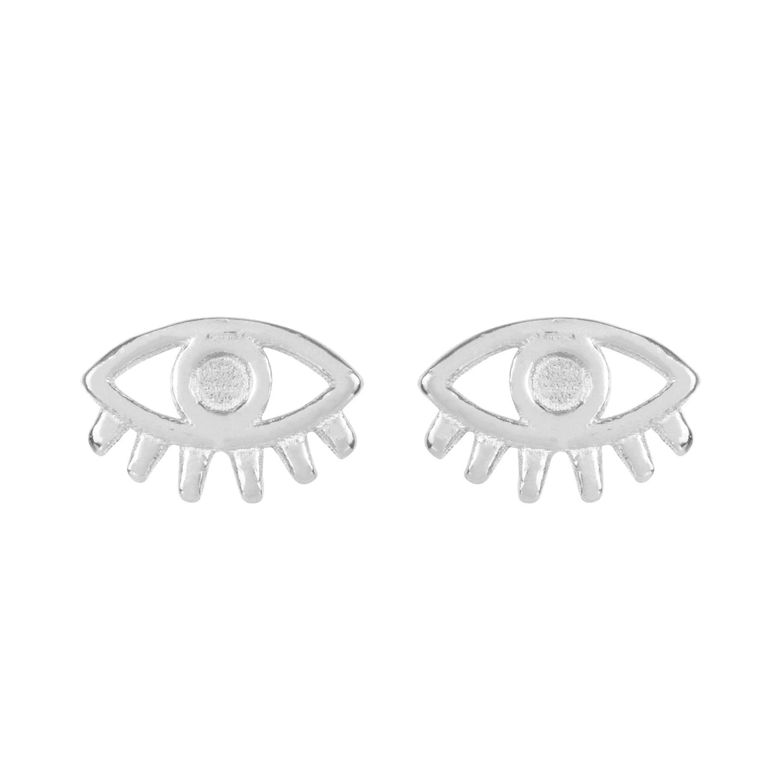 Good vibes. Lucky charm. Protector of evil spirits. No matter which way you put it, the Evil Eye Stud Earrings are a good omen and carries only well wishes along with it.  Made in California by Katie Dean Jewelry. Nickel free and hypoallergenic. 
