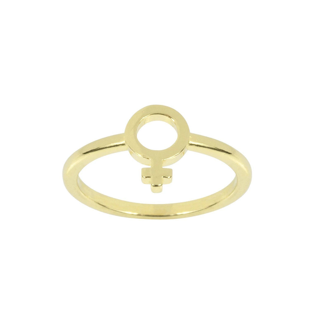 Wear it loud and proud. The Female Symbol Ring was inspired by all the support and help that Katie has received from the leading ladies in her life. When you wear this ring, we hope you feel empowered and ready to be the lady boss that you are.  Handmade in California by Katie Dean Jewelry.