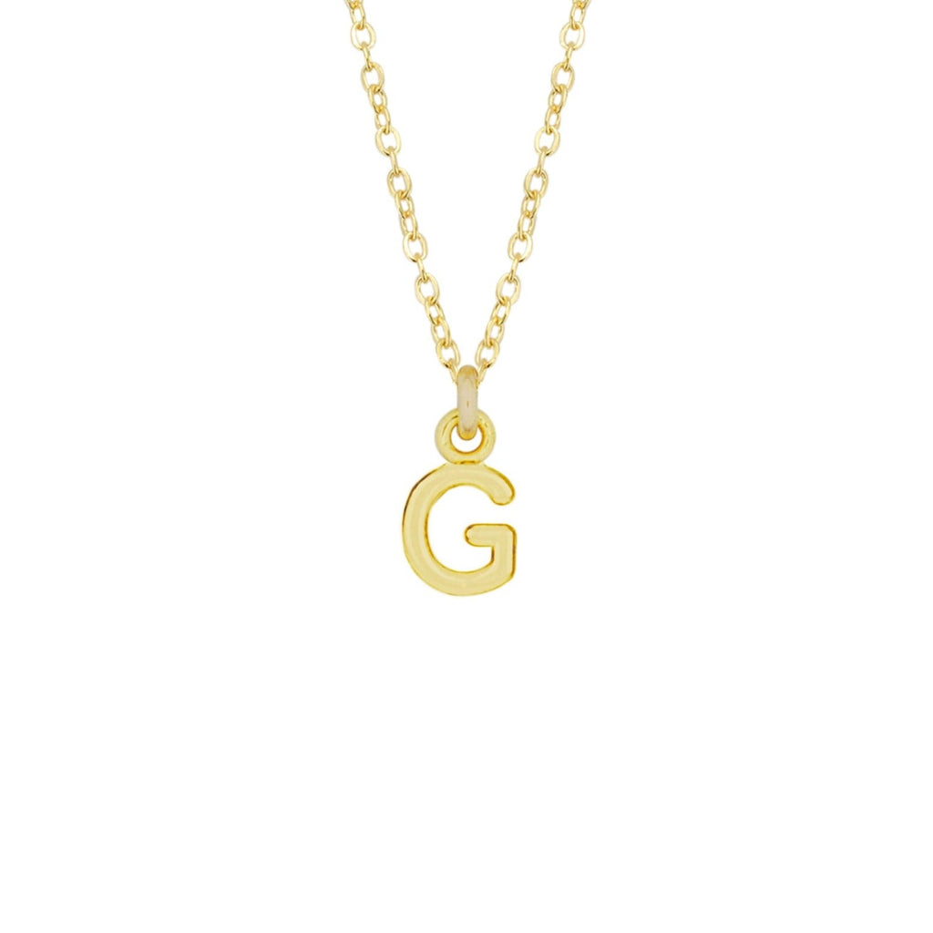 G Gold Initial Necklace by Katie Dean Jewelry, made in America, perfect for the dainty minimal jewelry lovers