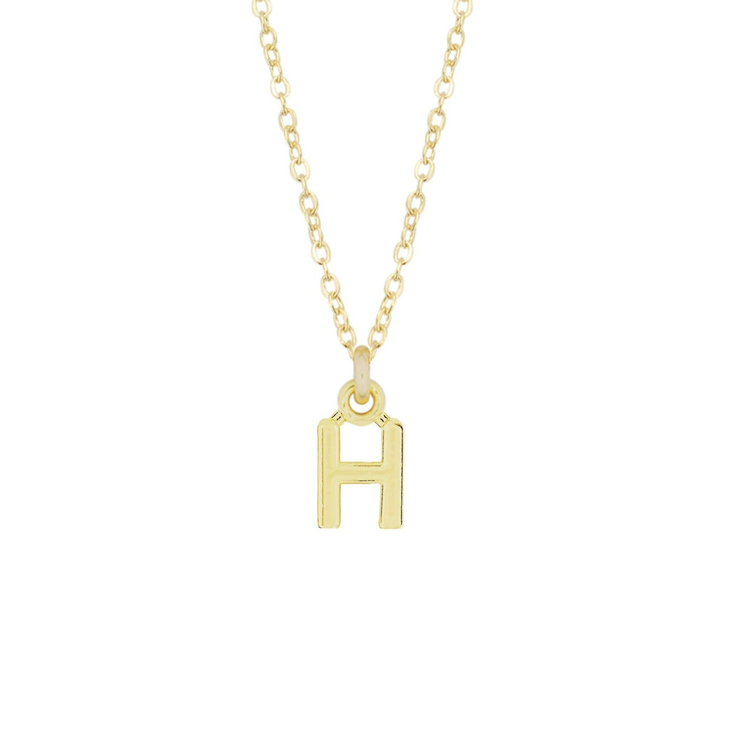 H Gold Initial Necklace by Katie Dean Jewelry, made in America, perfect for the dainty minimal jewelry lovers