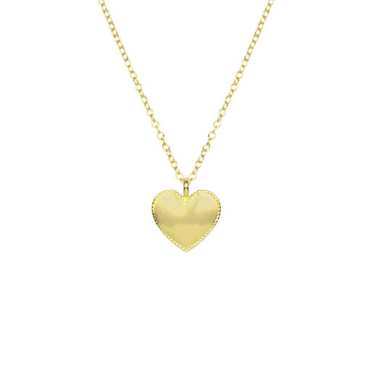 Katie Dean Jewelry Beaded Heart Studs - Gold