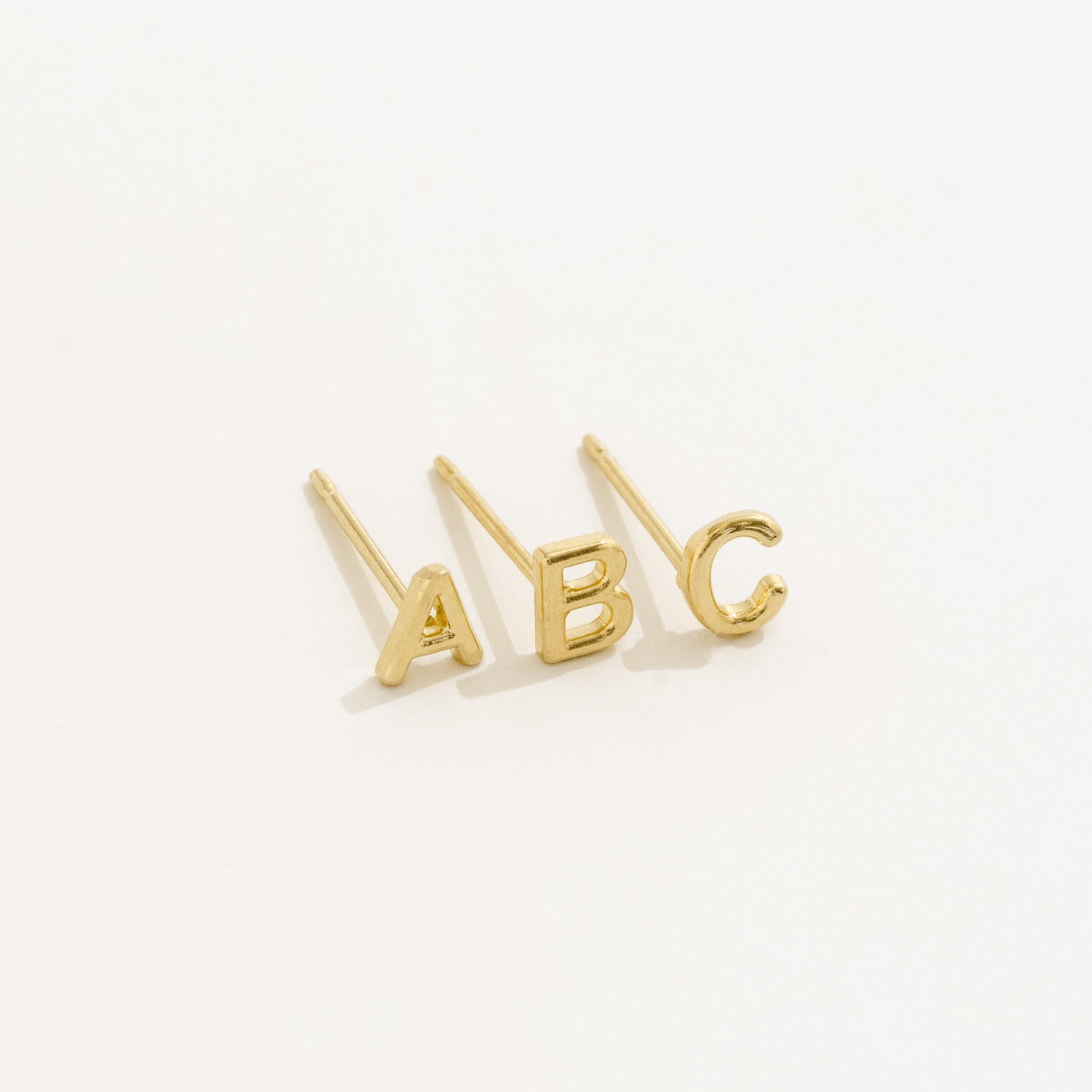 A B C Initial Studs by Katie Dean Jewelry Dean Jewelry made in America