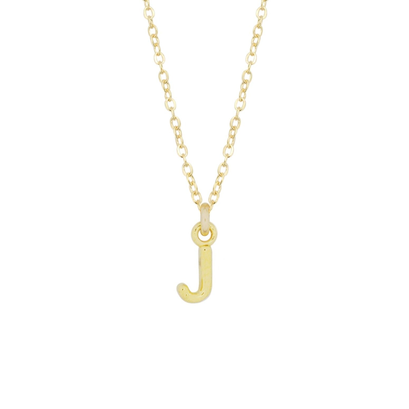 J Gold Initial Necklace by Katie Dean Jewelry, made in America, perfect for the dainty minimal jewelry lovers