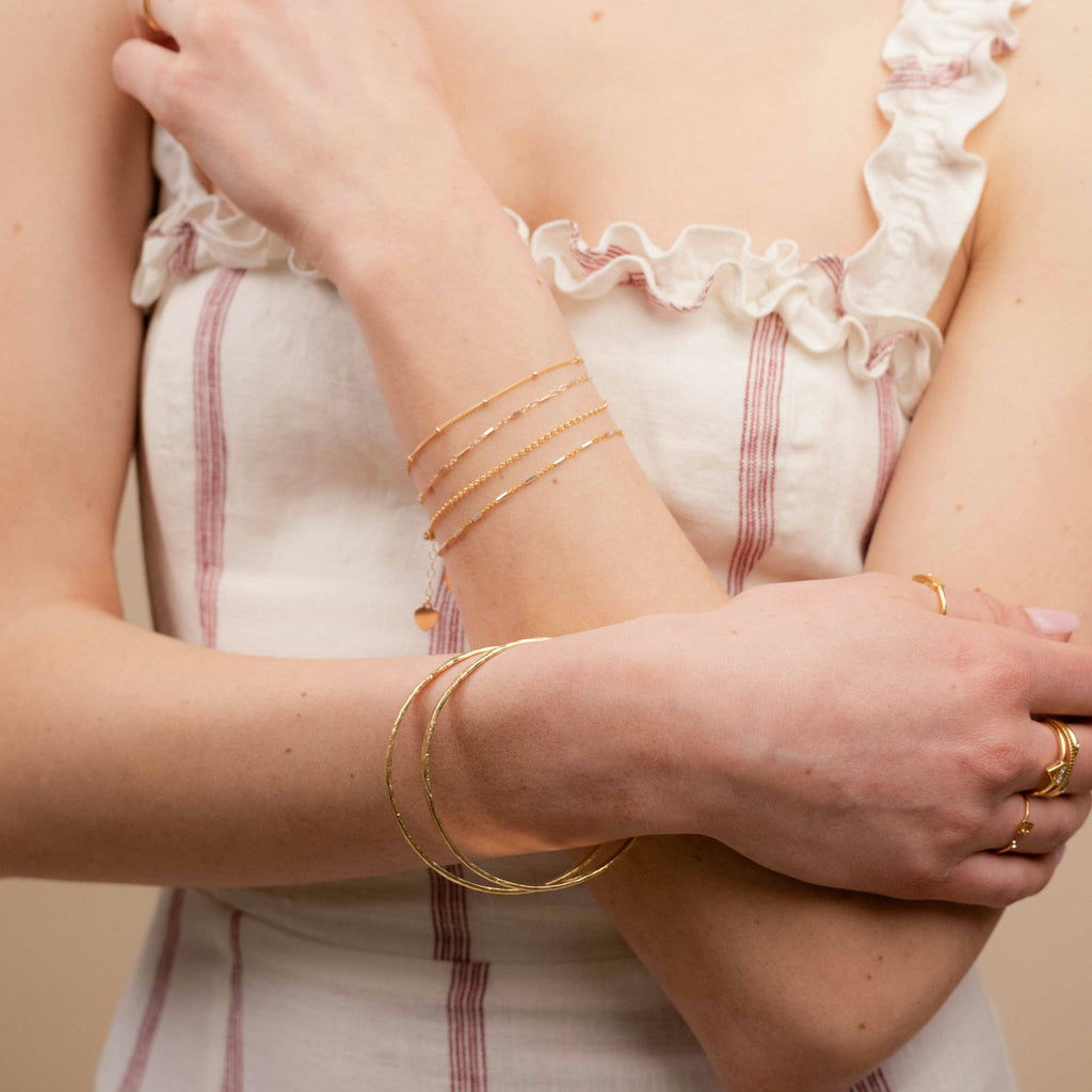 Katie Dean Jewelry dainty gold bracelets handmade in America