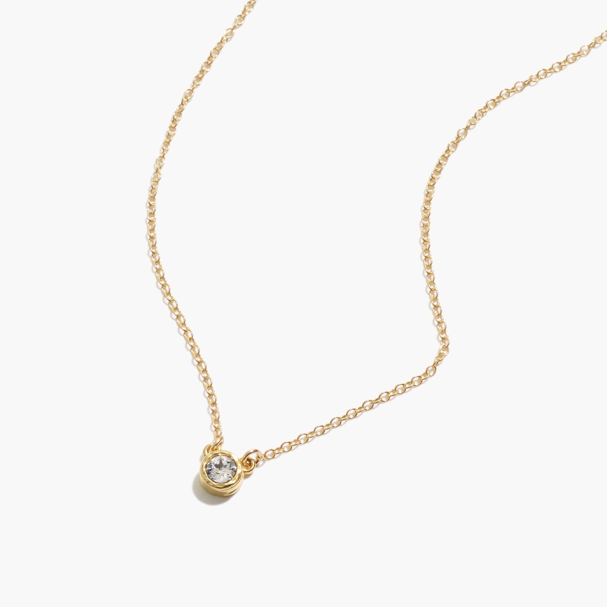 Gold Birthstone Necklace by Katie Dean Jewelry, made in America, perfect for the dainty minimal jewelry lovers, April