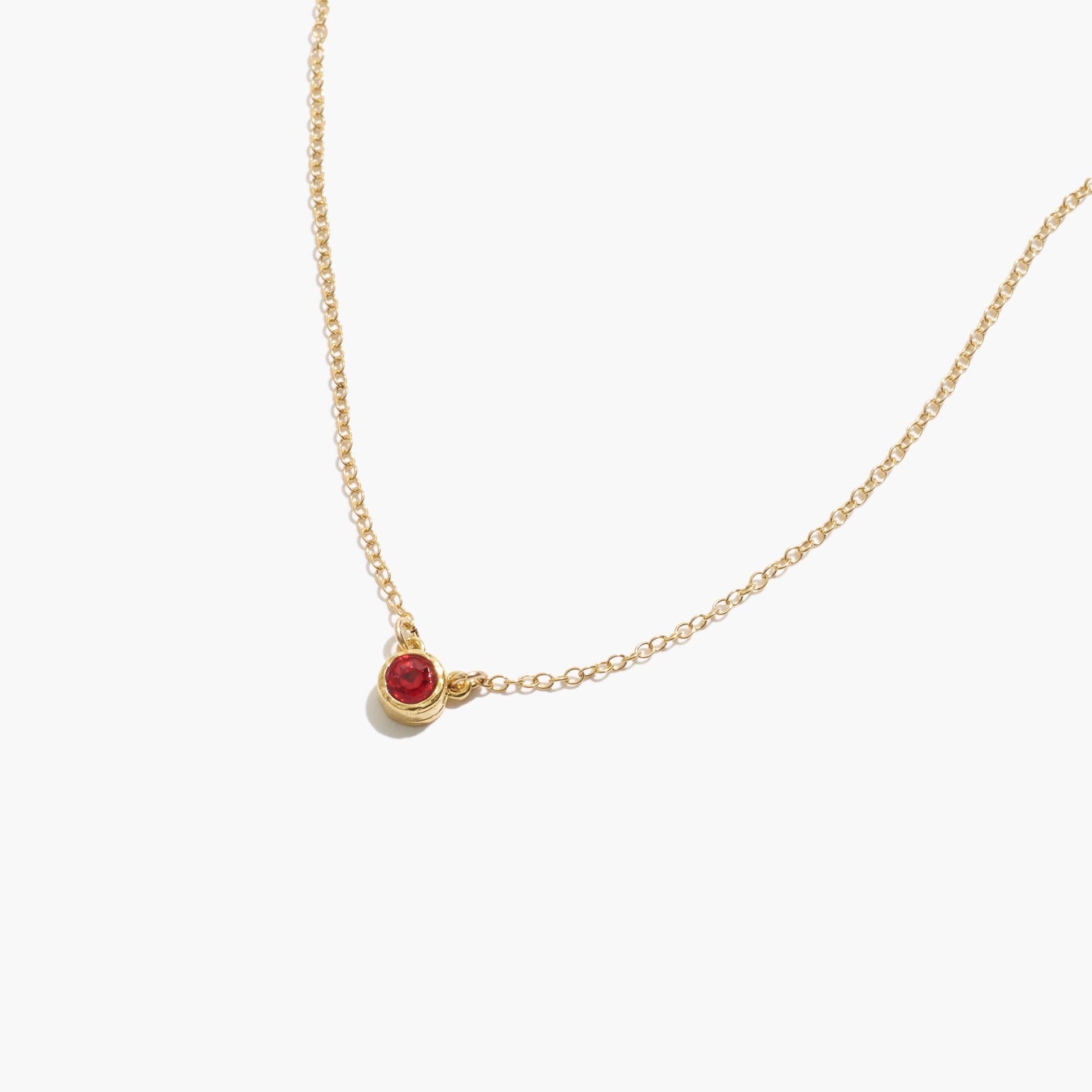 Gold Birthstone Necklace by Katie Dean Jewelry, made in America, perfect for the dainty minimal jewelry lovers, January