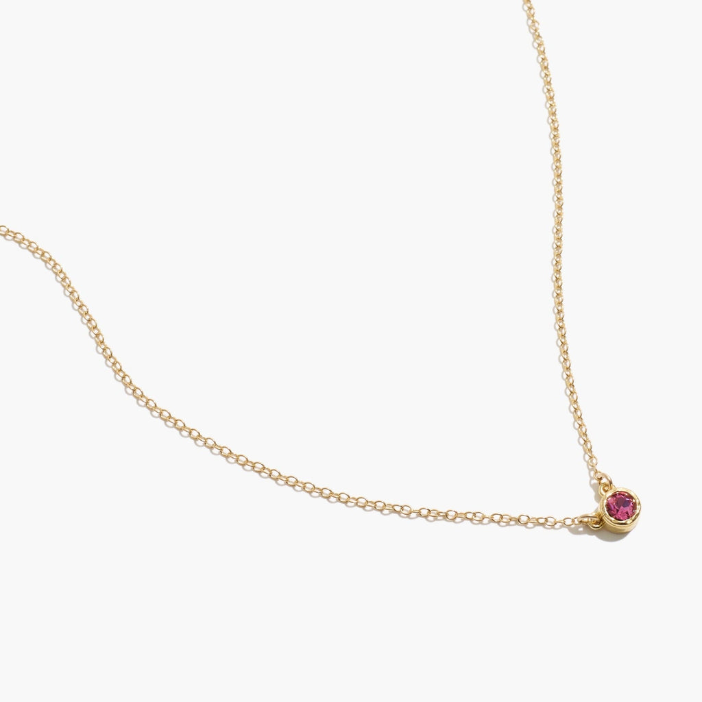October Gold Birthstone Necklace by Katie Dean Jewelry, made in America, perfect for the dainty minimal jewelry lovers