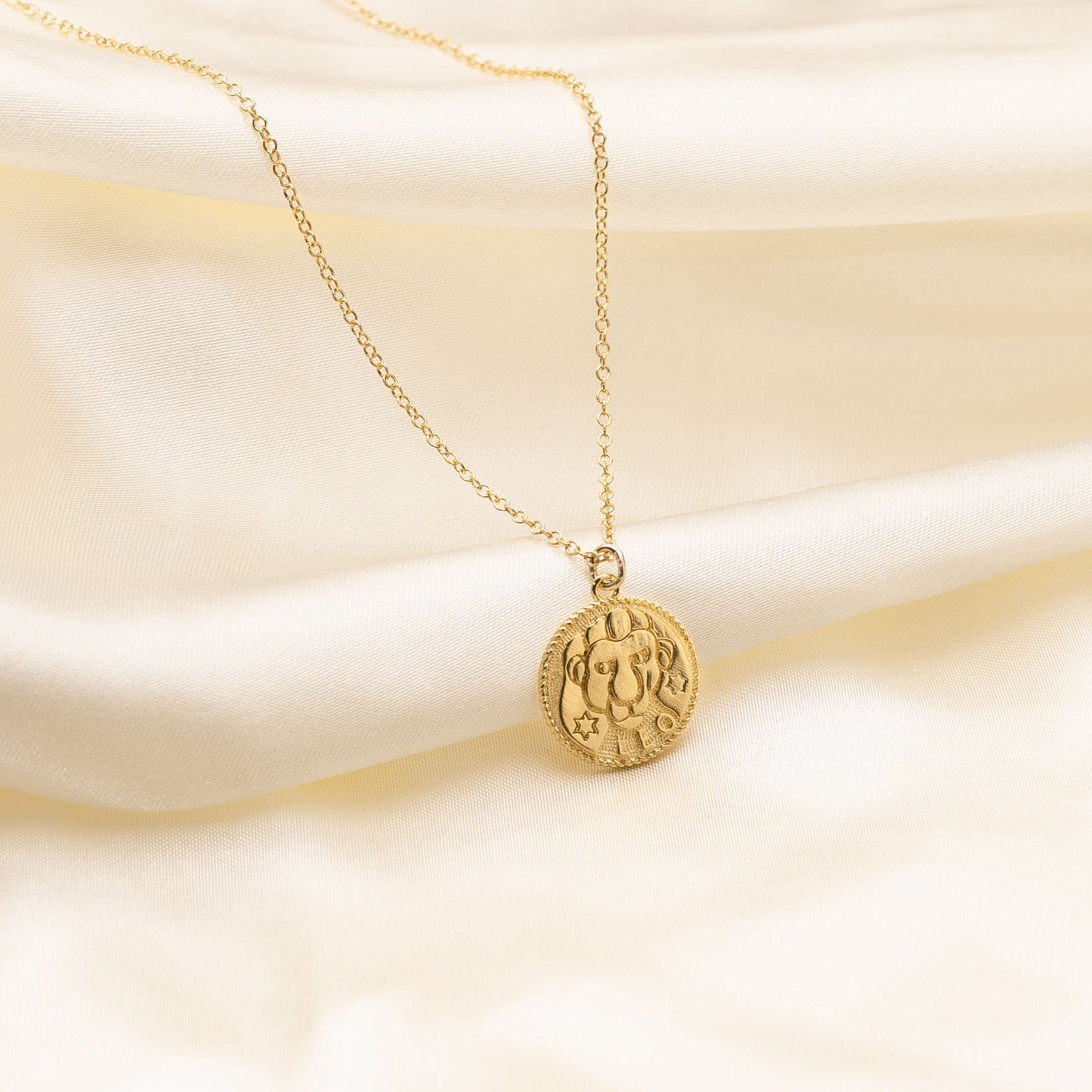 Leo Zodiac Necklace_July 23-Aug 22_Katie Dean Jewelry_horoscope sign_Zodiac Collection, dainty handmade necklaces by Katie Dean Jewelry