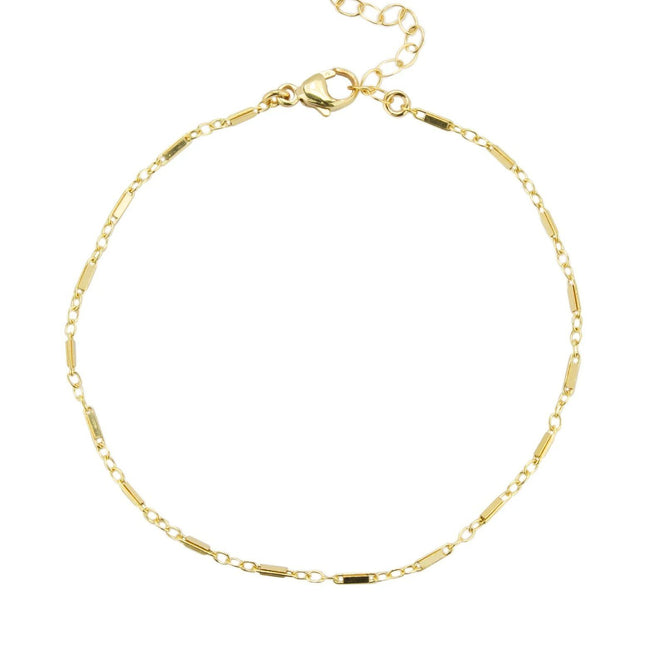 Your new favorite gold bracelet. Simple yet refined and pairs perfectly with any jewelry!  Handmade in California by Katie Dean Jewelry.