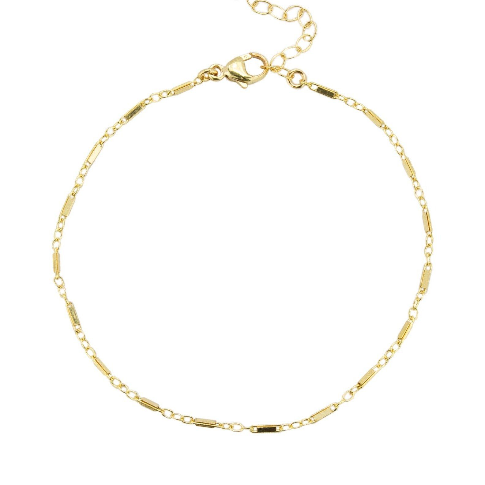 Dainty, handmade Linked Anklet by Katie Dean Jewelry. Perfect for Summer!