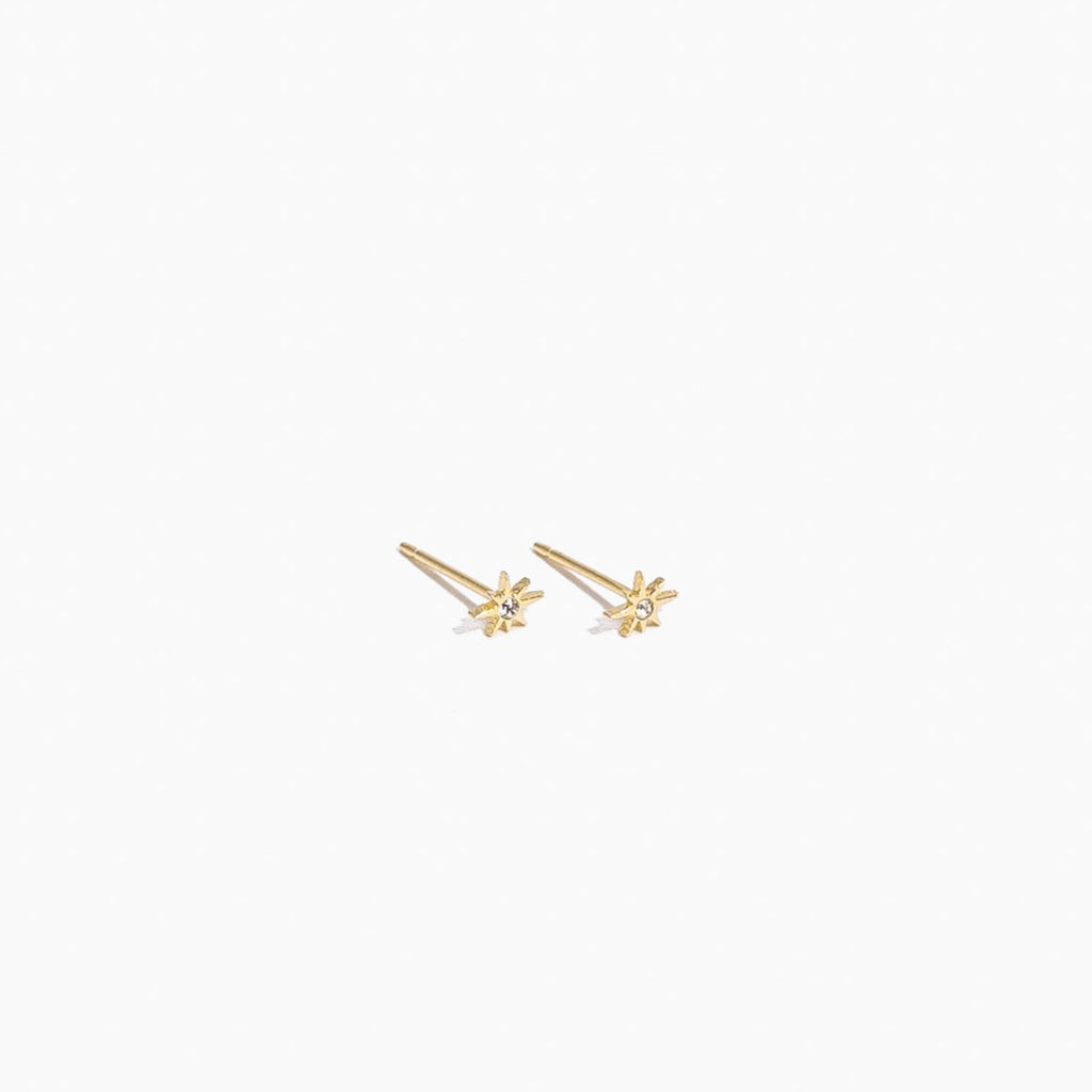 Little Dipper Studs, dainty hypoallergenic earrings perfect for the minimalist and made in America by Katie Dean Jewelry