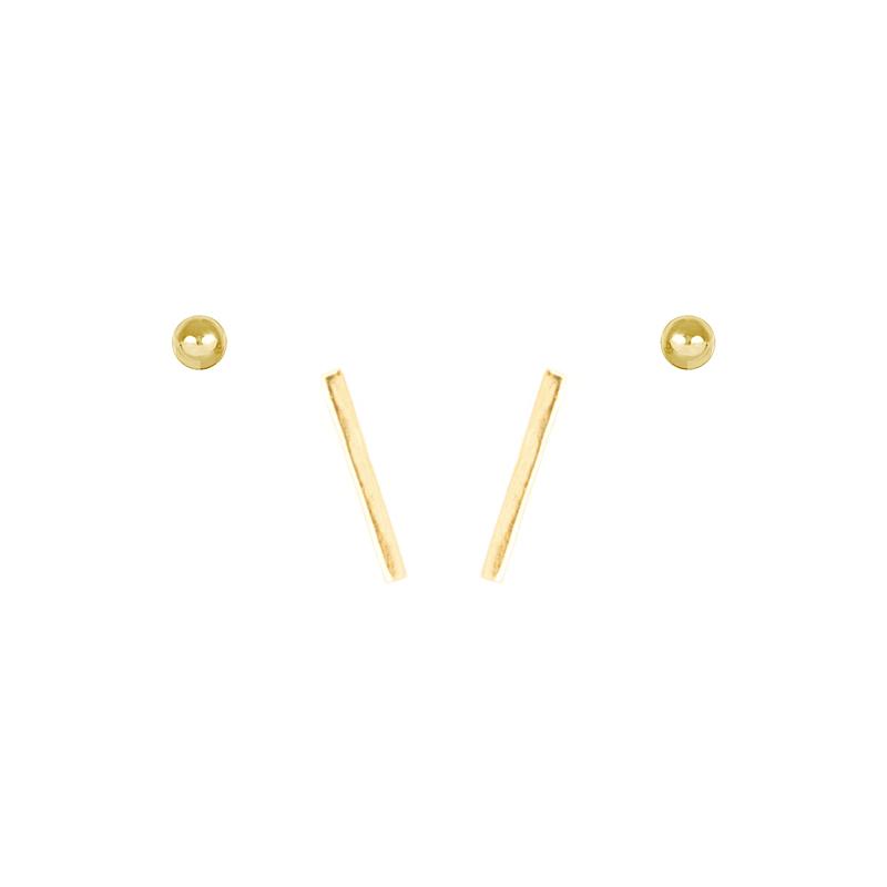 For those days when you want to keep it simple. Hello, Minimalist Earring Set.  Handmade in California. Nickel free and hypoallergenic.