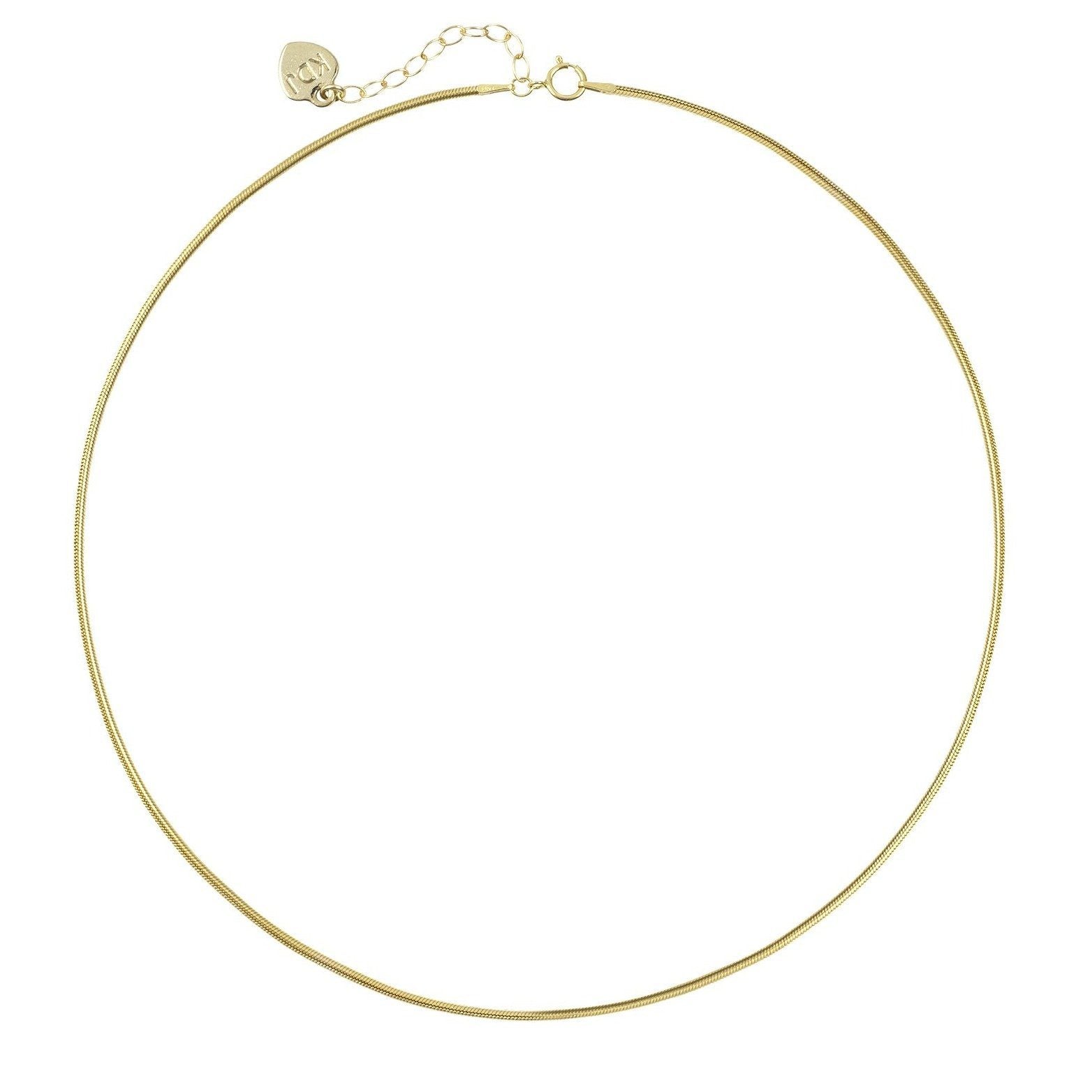 Gold Snake Chain Necklace by Katie Dean Jewelry shown on a white background.