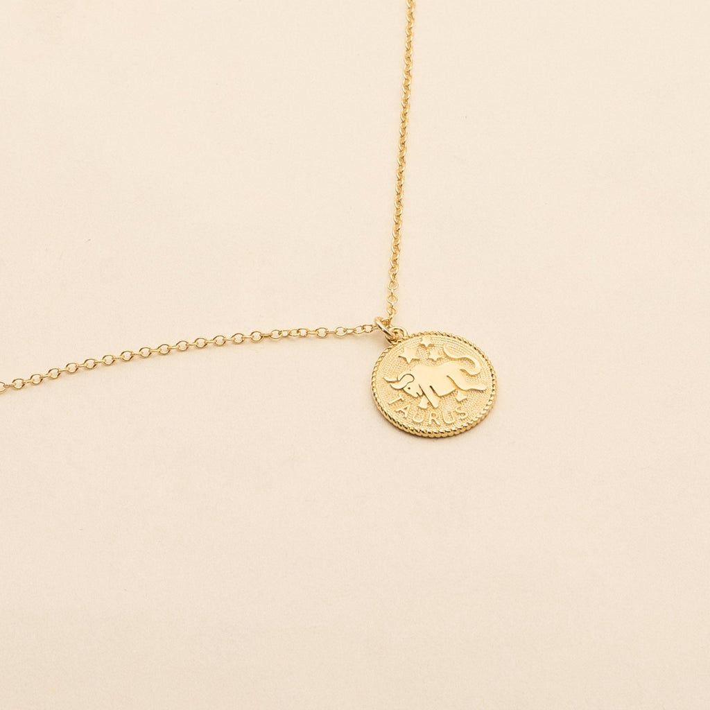 Taurus Zodiac Necklace lifestyle_Apr 21-May 20_Katie Dean Jewelry_horoscope sign_Zodiac Collection, dainty handmade necklaces by Katie Dean Jewelry