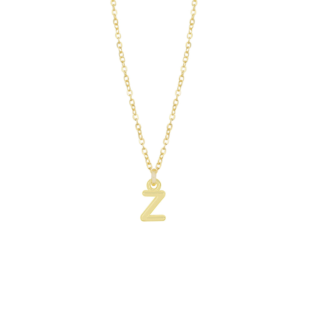 Z Gold Initial Necklace by Katie Dean Jewelry, made in America, perfect for the dainty minimal jewelry lovers