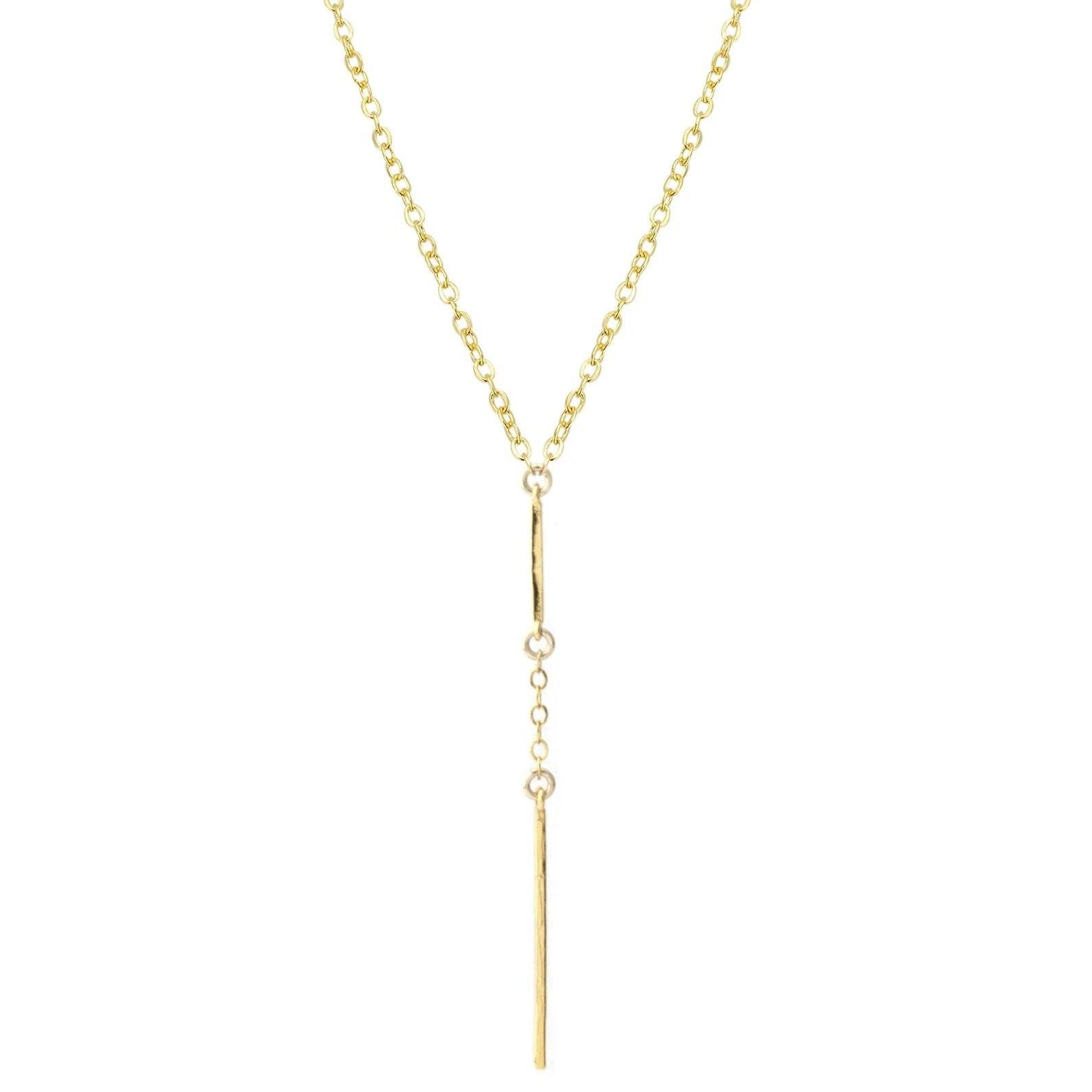 Delicate, dainty and clean--the Two Bar Necklace is wonderful for every occasion. Handmade in California by Katie Dean Jewelry..