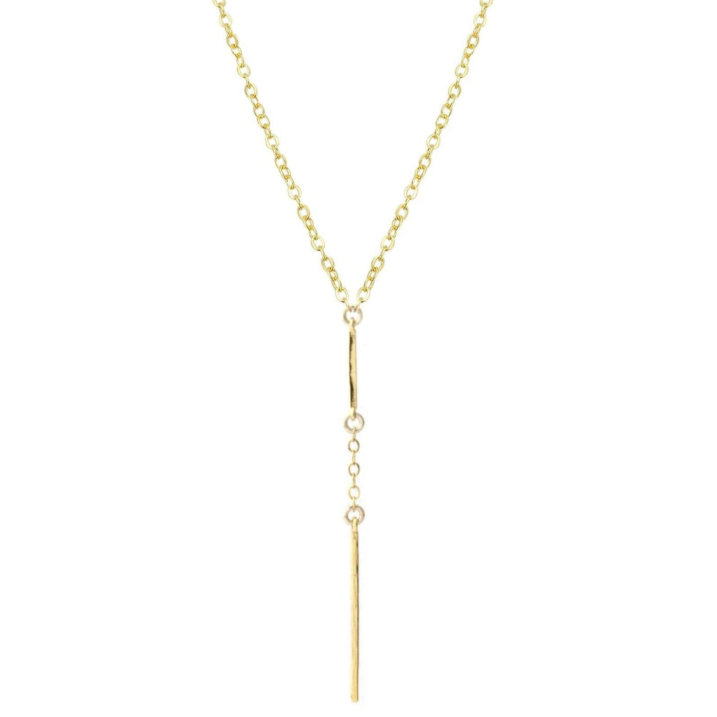 Delicate, dainty and clean--the Two Bar Necklace is wonderful for every occasion. Handmade in California by Katie Dean Jewelry..