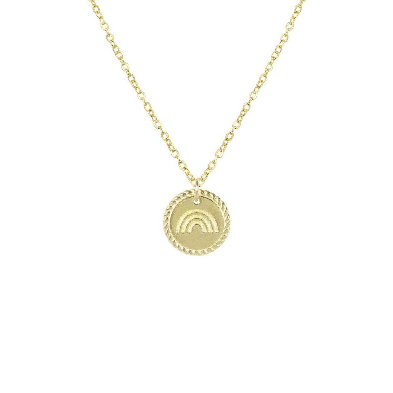 Rainbow Necklace handmade in California by Katie Dean Jewelry. A symbol for hope.